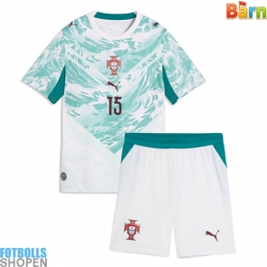 Billiga Portugal Joao Neves #15 Bortatröja Barn VM 2026 Kortärmad (+ Korta byxor)